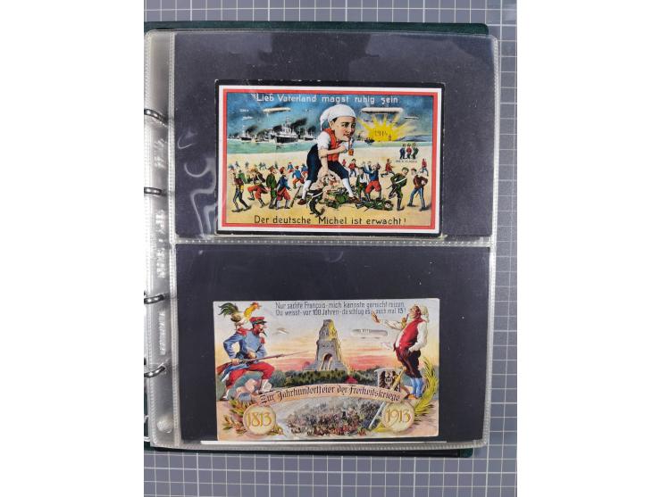 ANSICHTSKARTEN: 1910/14, 38 Zeppelin-Lithos mit 6 x Propaganda, 28 x ZeppelinMilitaria und 4 x Glückwunsch, dazu 36 Lithos-Ka
