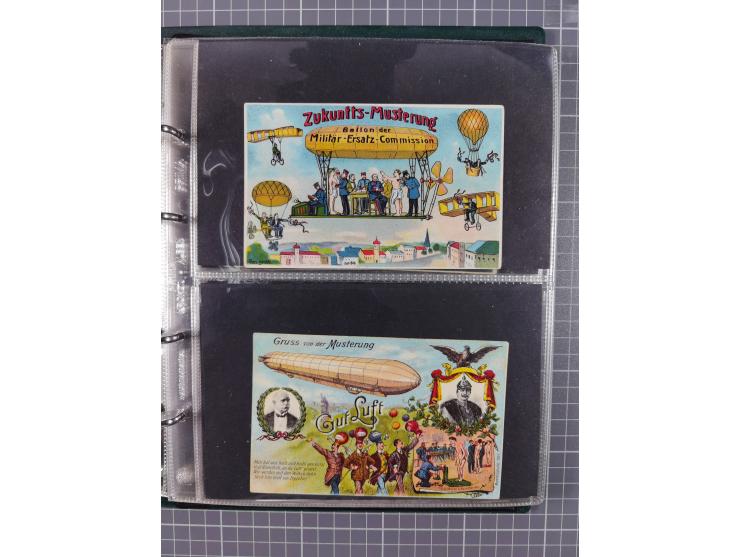 ANSICHTSKARTEN: 1910/14, 38 Zeppelin-Lithos mit 6 x Propaganda, 28 x ZeppelinMilitaria und 4 x Glückwunsch, dazu 36 Lithos-Ka