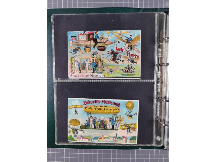 ANSICHTSKARTEN: 1910/14, 38 Zeppelin-Lithos mit 6 x Propaganda, 28 x ZeppelinMilitaria und 4 x Glückwunsch, dazu 36 Lithos-Ka