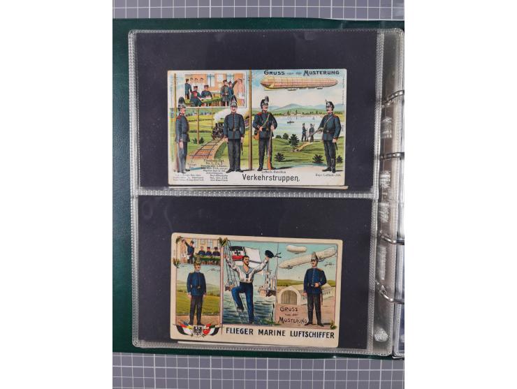 ANSICHTSKARTEN: 1910/14, 38 Zeppelin-Lithos mit 6 x Propaganda, 28 x ZeppelinMilitaria und 4 x Glückwunsch, dazu 36 Lithos-Ka
