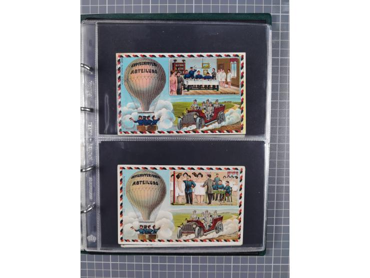 ANSICHTSKARTEN: 1910/14, 38 Zeppelin-Lithos mit 6 x Propaganda, 28 x ZeppelinMilitaria und 4 x Glückwunsch, dazu 36 Lithos-Ka