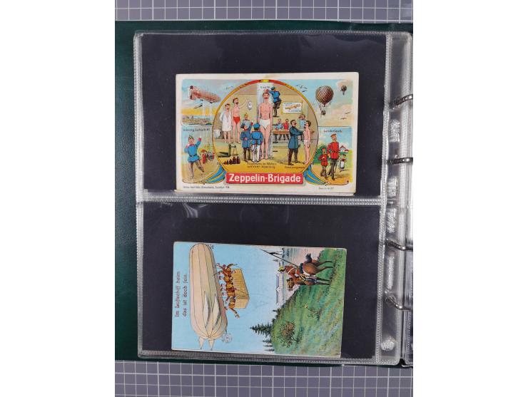 ANSICHTSKARTEN: 1910/14, 38 Zeppelin-Lithos mit 6 x Propaganda, 28 x ZeppelinMilitaria und 4 x Glückwunsch, dazu 36 Lithos-Ka