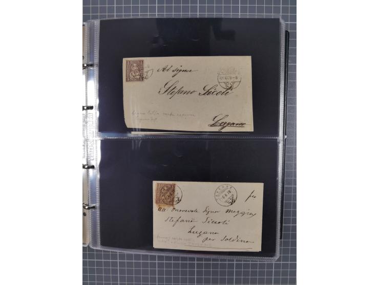 1867/1978 (ca.), über 100 Belegen und einige Vorderseiten, Schwerpunkt vor 1950, mit Sitzende Helvetia, Tubli-Ganzsachen, etc