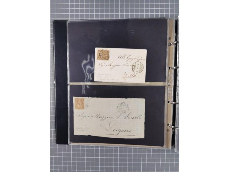 1867/1978 (ca.), über 100 Belegen und einige Vorderseiten, Schwerpunkt vor 1950, mit Sitzende Helvetia, Tubli-Ganzsachen, etc