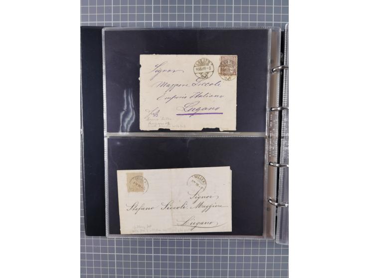 1867/1978 (ca.), über 100 Belegen und einige Vorderseiten, Schwerpunkt vor 1950, mit Sitzende Helvetia, Tubli-Ganzsachen, etc