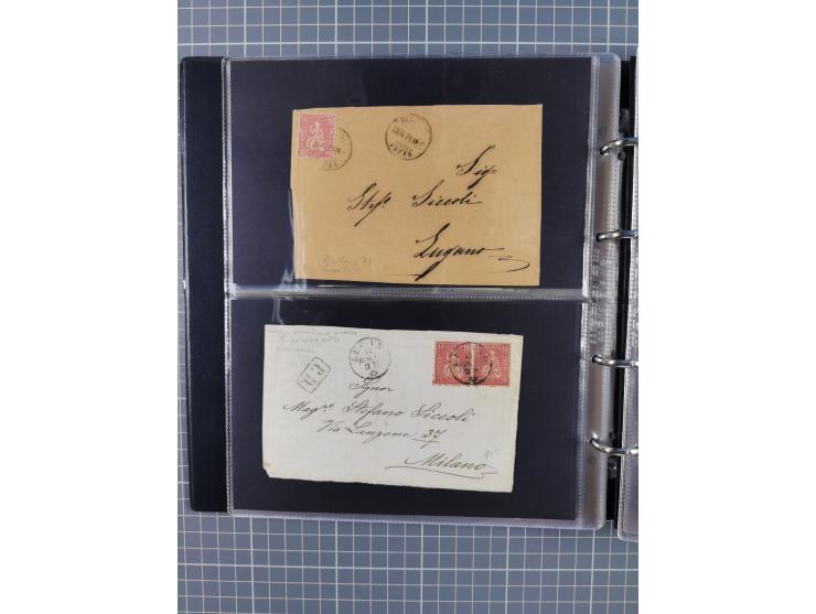 1867/1978 (ca.), über 100 Belegen und einige Vorderseiten, Schwerpunkt vor 1950, mit Sitzende Helvetia, Tubli-Ganzsachen, etc