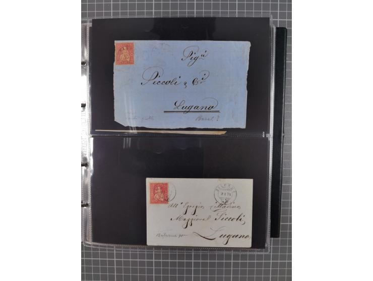 1867/1978 (ca.), über 100 Belegen und einige Vorderseiten, Schwerpunkt vor 1950, mit Sitzende Helvetia, Tubli-Ganzsachen, etc