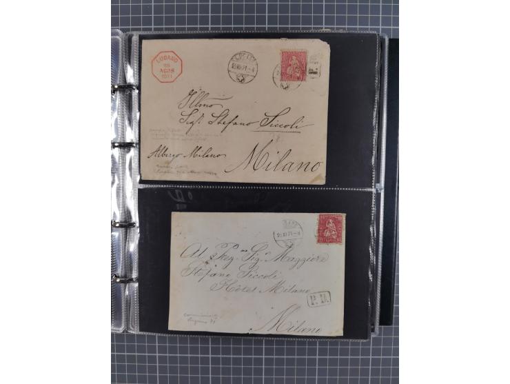 1867/1978 (ca.), über 100 Belegen und einige Vorderseiten, Schwerpunkt vor 1950, mit Sitzende Helvetia, Tubli-Ganzsachen, etc