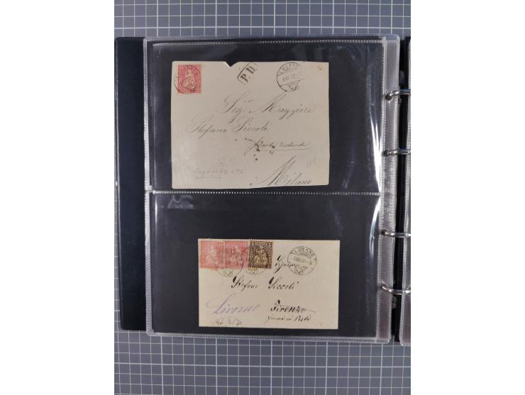 1867/1978 (ca.), über 100 Belegen und einige Vorderseiten, Schwerpunkt vor 1950, mit Sitzende Helvetia, Tubli-Ganzsachen, etc