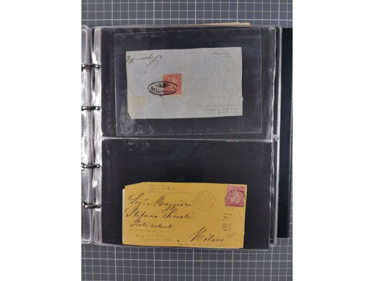 1867/1978 (ca.), über 100 Belegen und einige Vorderseiten, Schwerpunkt vor 1950, mit Sitzende Helvetia, Tubli-Ganzsachen, etc