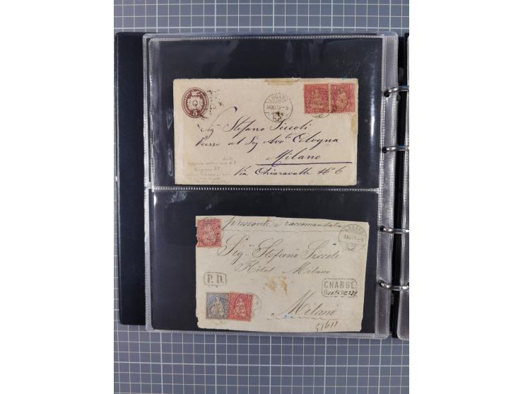 1867/1978 (ca.), über 100 Belegen und einige Vorderseiten, Schwerpunkt vor 1950, mit Sitzende Helvetia, Tubli-Ganzsachen, etc