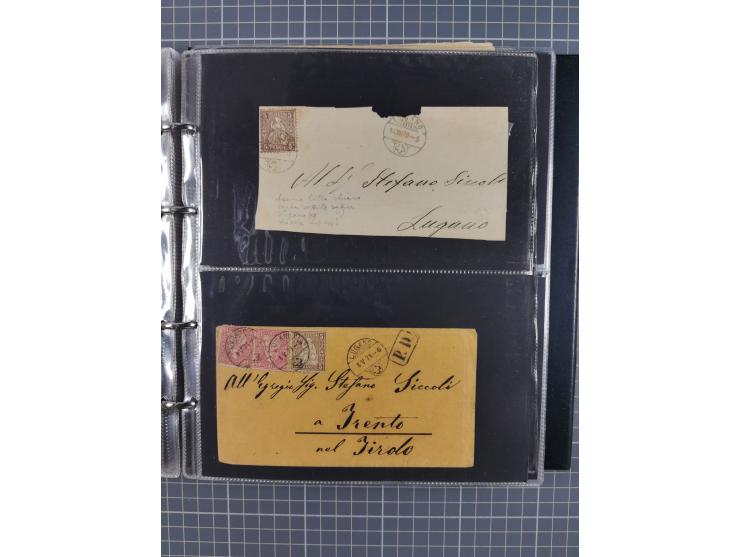 1867/1978 (ca.), über 100 Belegen und einige Vorderseiten, Schwerpunkt vor 1950, mit Sitzende Helvetia, Tubli-Ganzsachen, etc