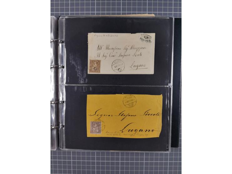 1867/1978 (ca.), über 100 Belegen und einige Vorderseiten, Schwerpunkt vor 1950, mit Sitzende Helvetia, Tubli-Ganzsachen, etc