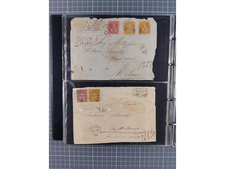 1867/1978 (ca.), über 100 Belegen und einige Vorderseiten, Schwerpunkt vor 1950, mit Sitzende Helvetia, Tubli-Ganzsachen, etc