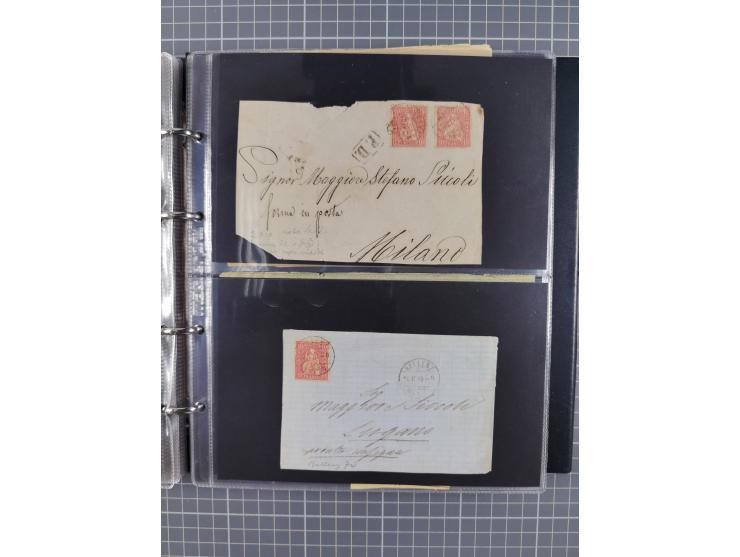 1867/1978 (ca.), über 100 Belegen und einige Vorderseiten, Schwerpunkt vor 1950, mit Sitzende Helvetia, Tubli-Ganzsachen, etc