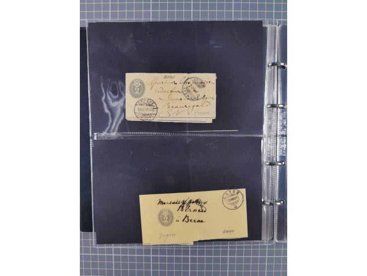 1867/1978 (ca.), über 100 Belegen und einige Vorderseiten, Schwerpunkt vor 1950, mit Sitzende Helvetia, Tubli-Ganzsachen, etc