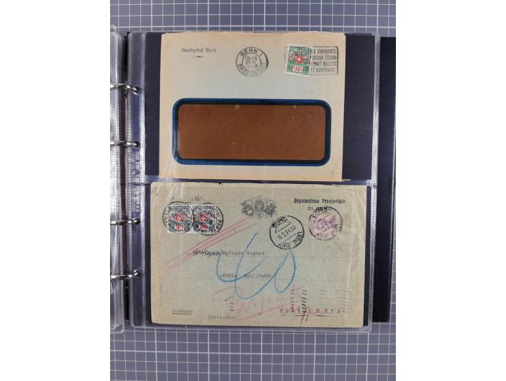 1867/1978 (ca.), über 100 Belegen und einige Vorderseiten, Schwerpunkt vor 1950, mit Sitzende Helvetia, Tubli-Ganzsachen, etc