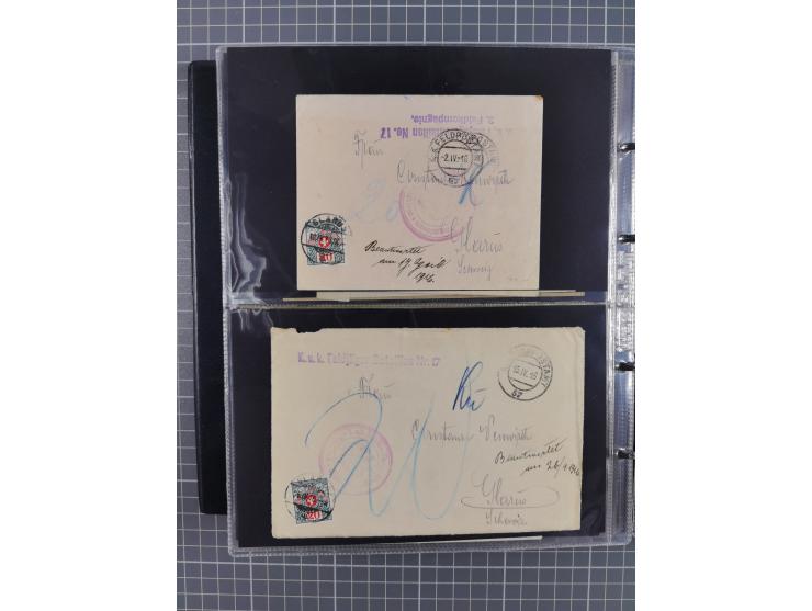 1867/1978 (ca.), über 100 Belegen und einige Vorderseiten, Schwerpunkt vor 1950, mit Sitzende Helvetia, Tubli-Ganzsachen, etc