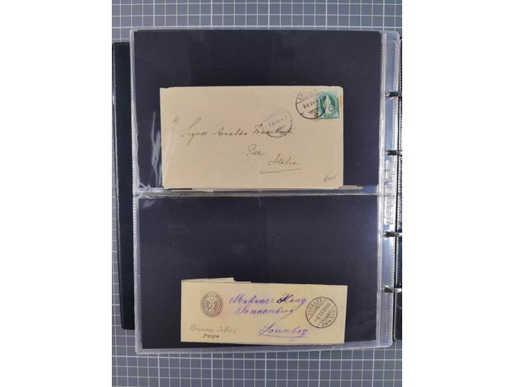 1867/1978 (ca.), über 100 Belegen und einige Vorderseiten, Schwerpunkt vor 1950, mit Sitzende Helvetia, Tubli-Ganzsachen, etc