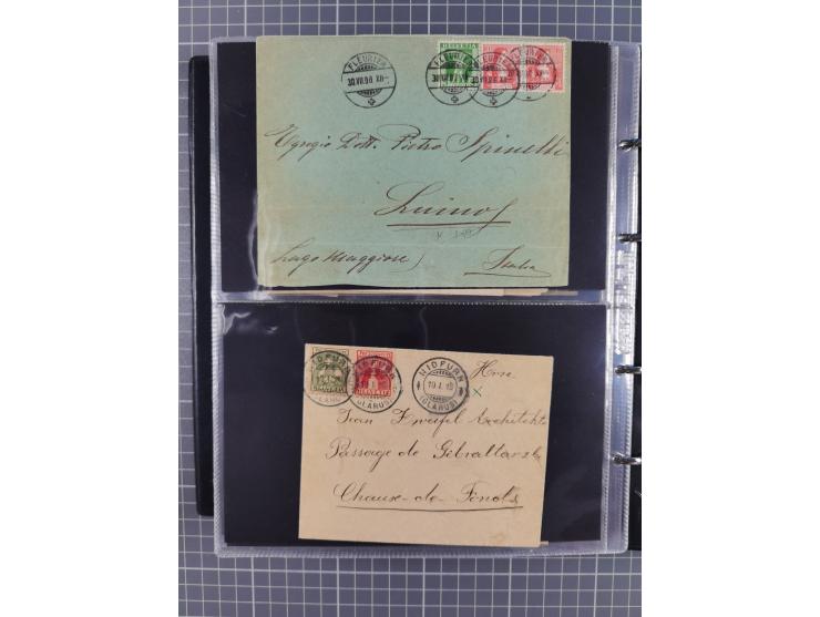 1867/1978 (ca.), über 100 Belegen und einige Vorderseiten, Schwerpunkt vor 1950, mit Sitzende Helvetia, Tubli-Ganzsachen, etc
