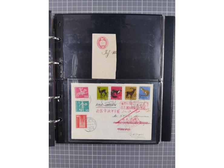 1867/1978 (ca.), über 100 Belegen und einige Vorderseiten, Schwerpunkt vor 1950, mit Sitzende Helvetia, Tubli-Ganzsachen, etc