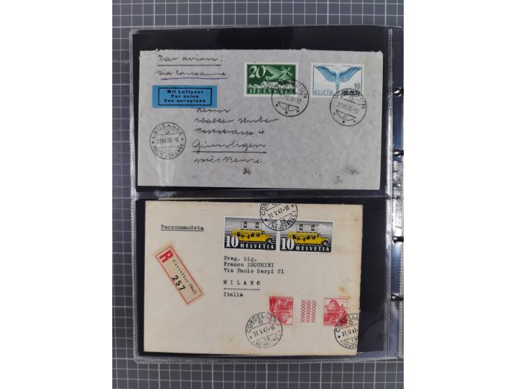 1867/1978 (ca.), über 100 Belegen und einige Vorderseiten, Schwerpunkt vor 1950, mit Sitzende Helvetia, Tubli-Ganzsachen, etc