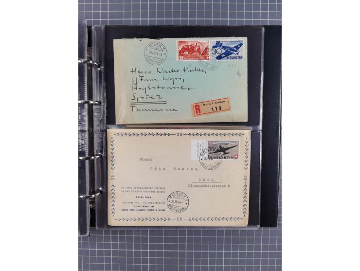 1867/1978 (ca.), über 100 Belegen und einige Vorderseiten, Schwerpunkt vor 1950, mit Sitzende Helvetia, Tubli-Ganzsachen, etc