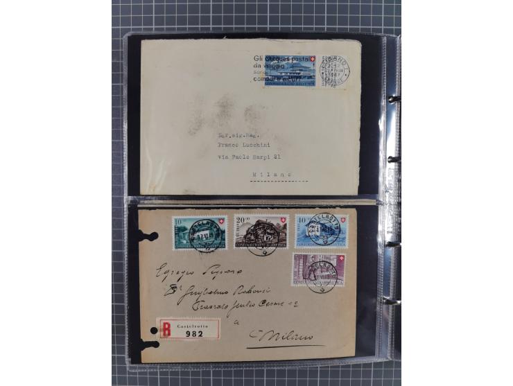 1867/1978 (ca.), über 100 Belegen und einige Vorderseiten, Schwerpunkt vor 1950, mit Sitzende Helvetia, Tubli-Ganzsachen, etc