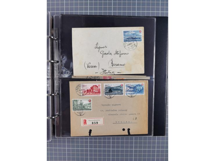 1867/1978 (ca.), über 100 Belegen und einige Vorderseiten, Schwerpunkt vor 1950, mit Sitzende Helvetia, Tubli-Ganzsachen, etc