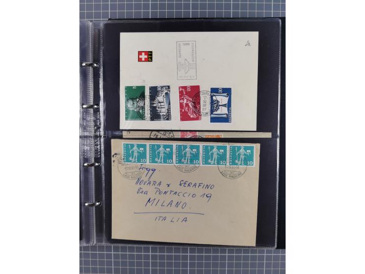 1867/1978 (ca.), über 100 Belegen und einige Vorderseiten, Schwerpunkt vor 1950, mit Sitzende Helvetia, Tubli-Ganzsachen, etc