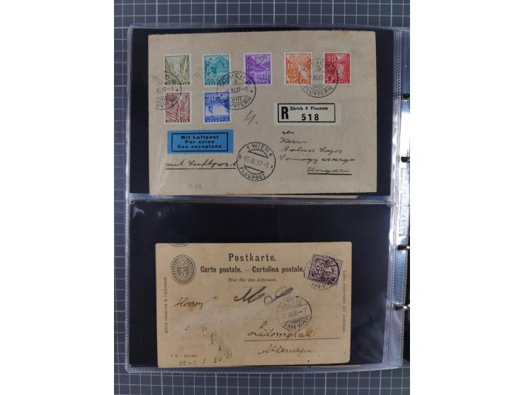 1867/1978 (ca.), über 100 Belegen und einige Vorderseiten, Schwerpunkt vor 1950, mit Sitzende Helvetia, Tubli-Ganzsachen, etc
