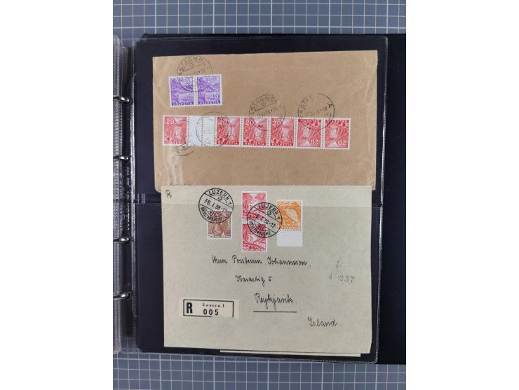 1867/1978 (ca.), über 100 Belegen und einige Vorderseiten, Schwerpunkt vor 1950, mit Sitzende Helvetia, Tubli-Ganzsachen, etc