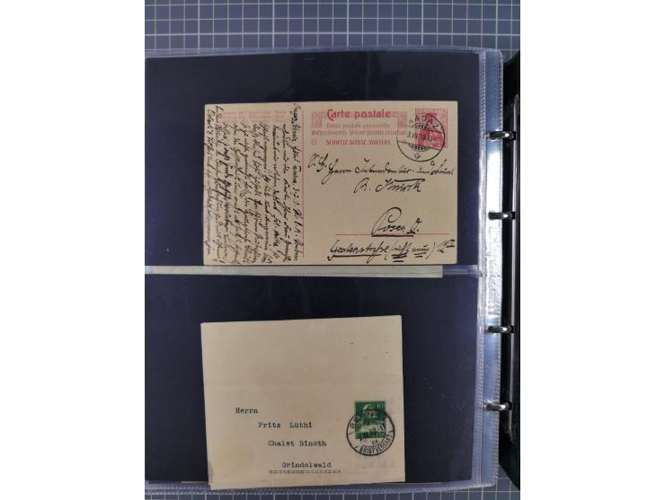 1867/1978 (ca.), über 100 Belegen und einige Vorderseiten, Schwerpunkt vor 1950, mit Sitzende Helvetia, Tubli-Ganzsachen, etc