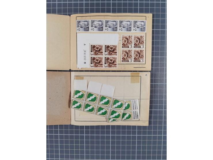 1945-48, Marken meist postfrisch und in Einheiten, auf Einsteckkarten und in Auswahlheften mit vielen Druckdaten&nbsp;