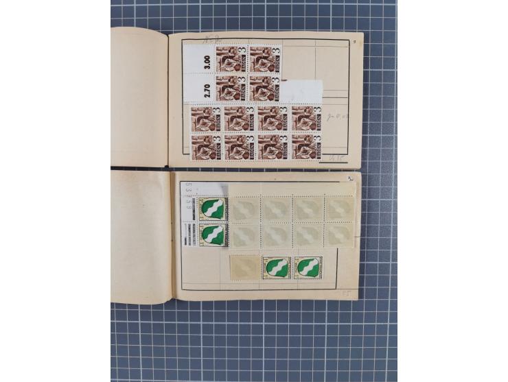1945-48, Marken meist postfrisch und in Einheiten, auf Einsteckkarten und in Auswahlheften mit vielen Druckdaten&nbsp;