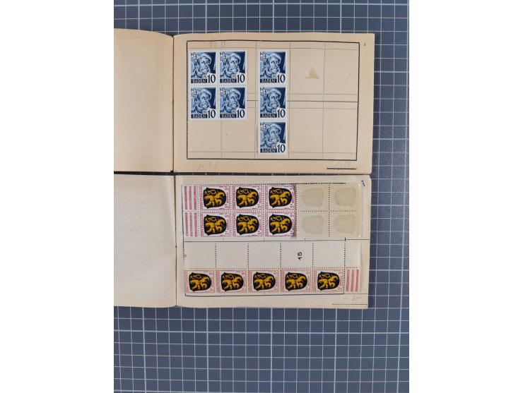 1945-48, Marken meist postfrisch und in Einheiten, auf Einsteckkarten und in Auswahlheften mit vielen Druckdaten&nbsp;