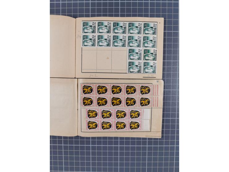 1945-48, Marken meist postfrisch und in Einheiten, auf Einsteckkarten und in Auswahlheften mit vielen Druckdaten&nbsp;