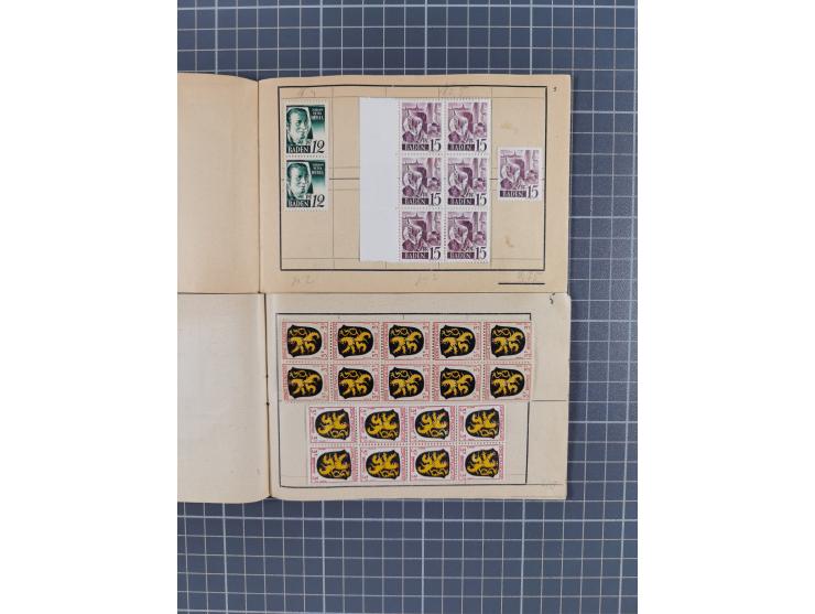 1945-48, Marken meist postfrisch und in Einheiten, auf Einsteckkarten und in Auswahlheften mit vielen Druckdaten&nbsp;