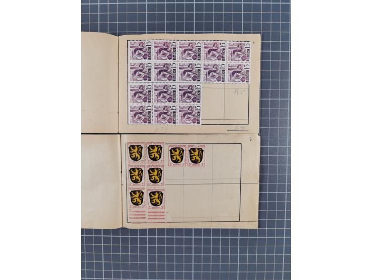 1945-48, Marken meist postfrisch und in Einheiten, auf Einsteckkarten und in Auswahlheften mit vielen Druckdaten&nbsp;