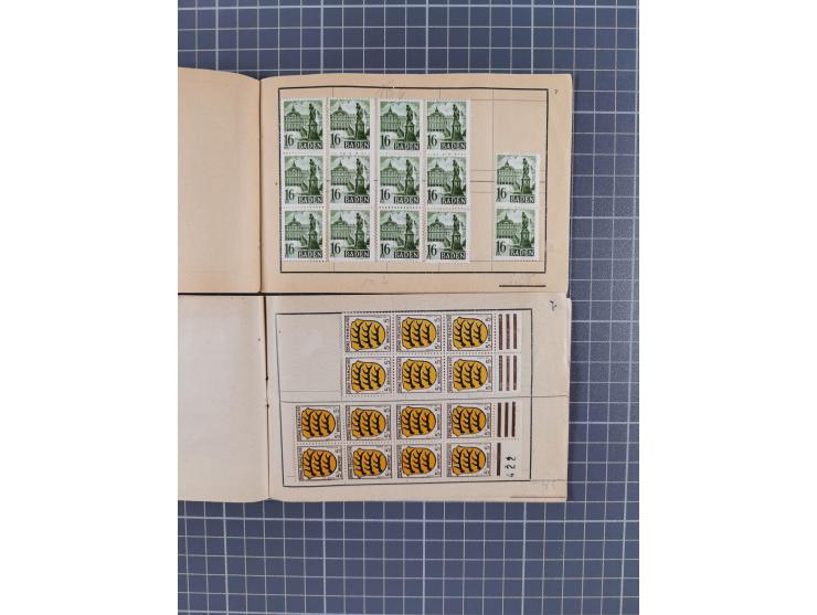 1945-48, Marken meist postfrisch und in Einheiten, auf Einsteckkarten und in Auswahlheften mit vielen Druckdaten&nbsp;