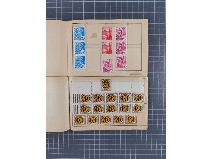 1945-48, Marken meist postfrisch und in Einheiten, auf Einsteckkarten und in Auswahlheften mit vielen Druckdaten&nbsp;