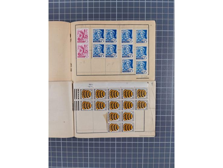 1945-48, Marken meist postfrisch und in Einheiten, auf Einsteckkarten und in Auswahlheften mit vielen Druckdaten&nbsp;