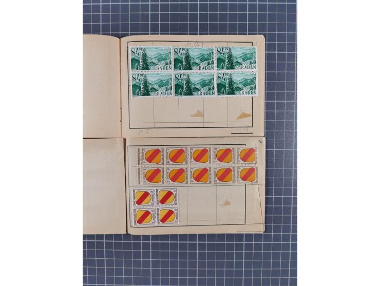 1945-48, Marken meist postfrisch und in Einheiten, auf Einsteckkarten und in Auswahlheften mit vielen Druckdaten&nbsp;