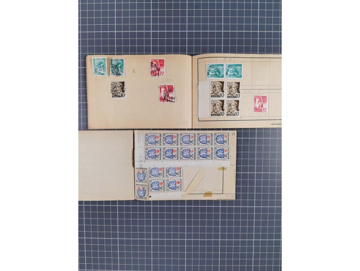 1945-48, Marken meist postfrisch und in Einheiten, auf Einsteckkarten und in Auswahlheften mit vielen Druckdaten&nbsp;