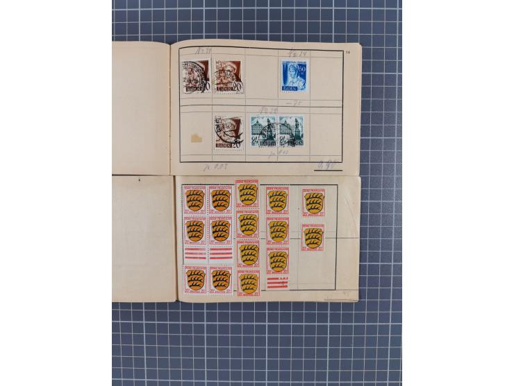 1945-48, Marken meist postfrisch und in Einheiten, auf Einsteckkarten und in Auswahlheften mit vielen Druckdaten&nbsp;