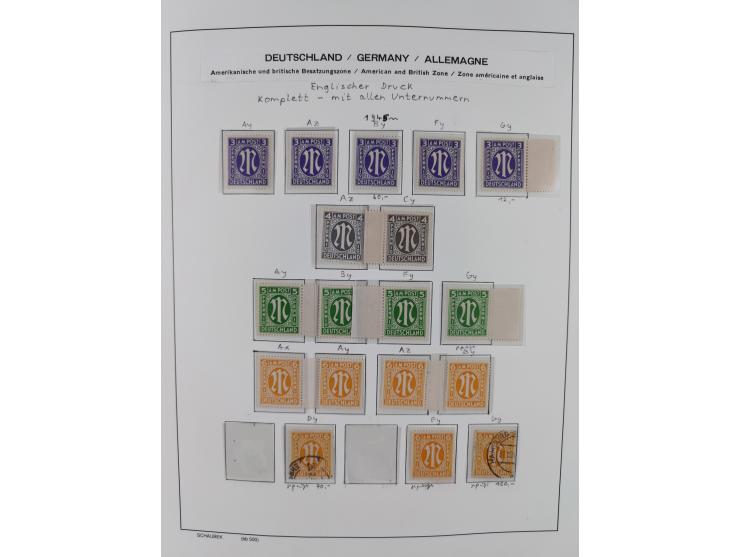 1945/49, ungebrauchte/postfrische und gestempelte, spezialisierte, Sammlung mit vielen besseren, dabei 17bD ungebraucht, 23Cz