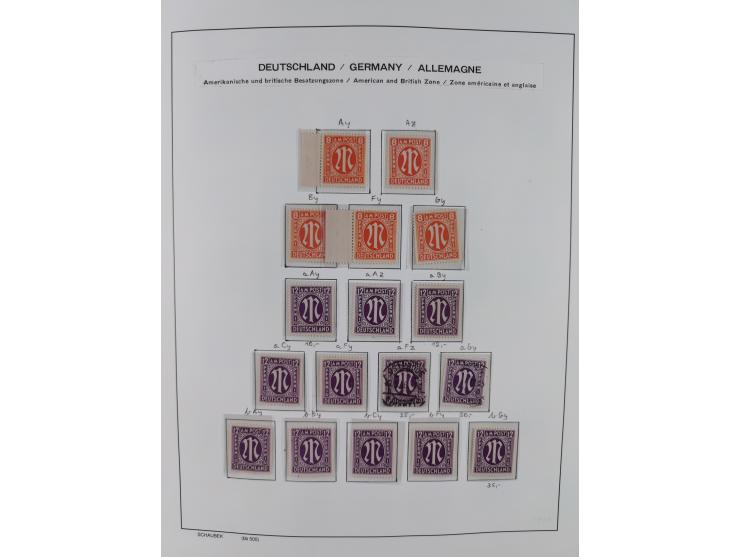 1945/49, ungebrauchte/postfrische und gestempelte, spezialisierte, Sammlung mit vielen besseren, dabei 17bD ungebraucht, 23Cz