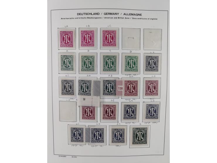 1945/49, ungebrauchte/postfrische und gestempelte, spezialisierte, Sammlung mit vielen besseren, dabei 17bD ungebraucht, 23Cz