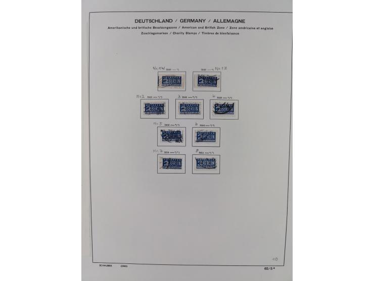 1945/49, ungebrauchte/postfrische und gestempelte, spezialisierte, Sammlung mit vielen besseren, dabei 17bD ungebraucht, 23Cz
