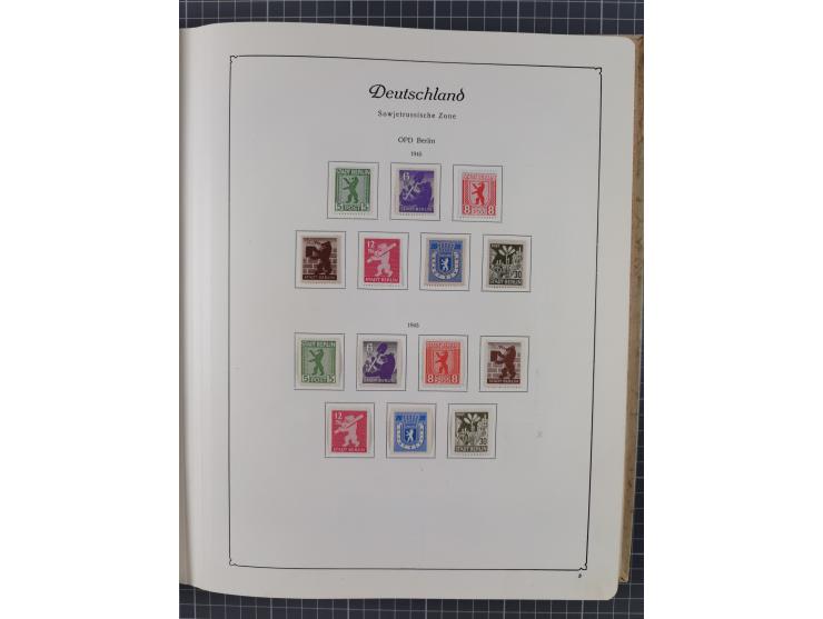 1945/48, ungebrauchte und postfrische Sammlung mit u.a. SBZ, Berlin und Französische Zone, dabei u.a. SBZ in den Hauptnummern